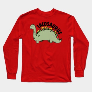 Tacosaurus Funny Taco Dinosaur t rex Kids Long Sleeve T-Shirt